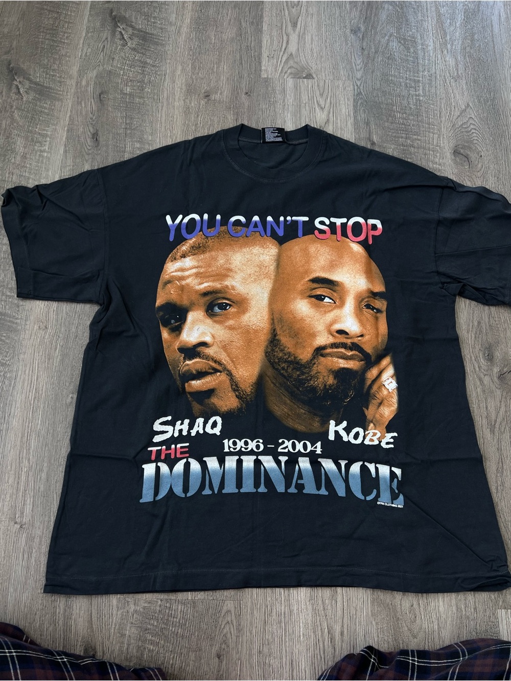 Shaq & Kobe Lakers Graphic Cotton Tee L